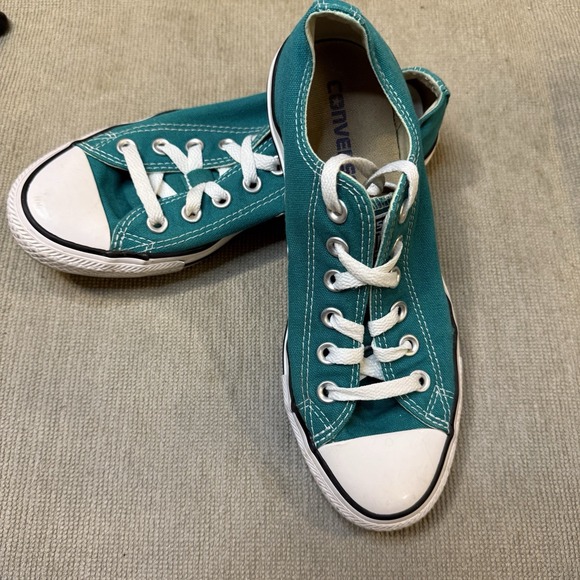 Converse Chuck Taylor All Star Canvas Low Top Sneakers Teal W-7 M-5 - Picture 3 of 8